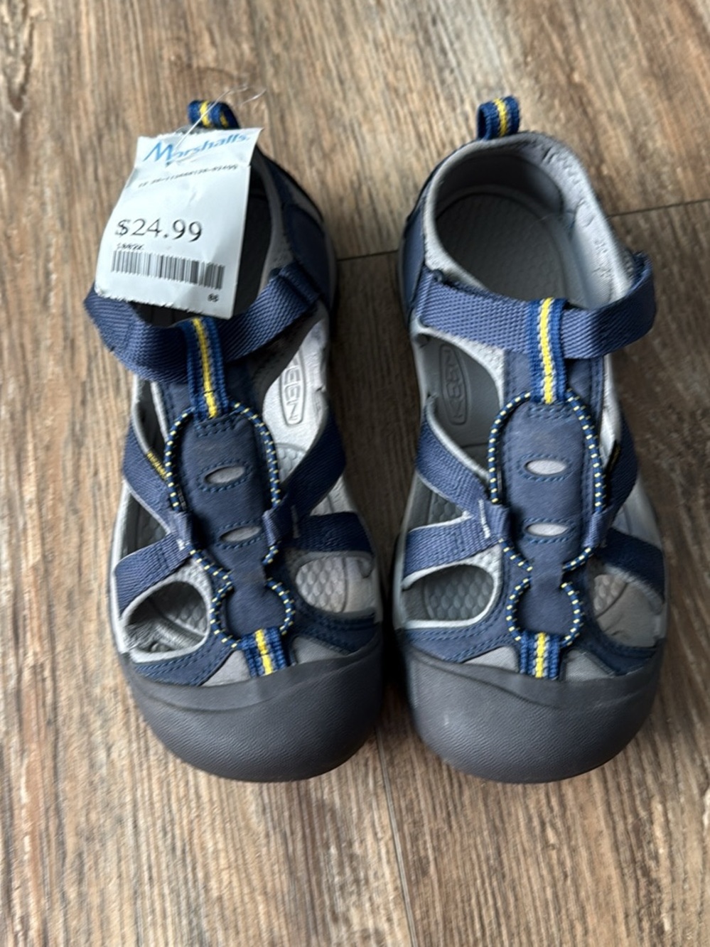 Keen Navy and Yellow Kids Outdoor Sandals